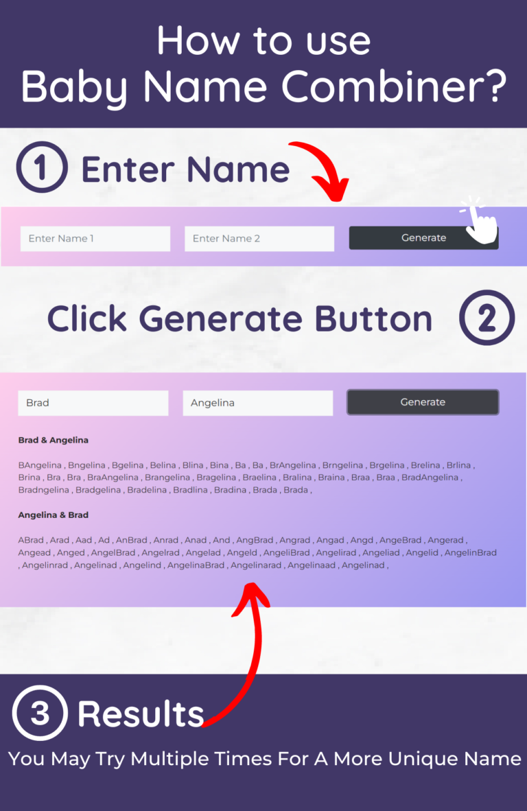 👶 Baby Name Combiner Using Parents' Names - Name Generator! 💑