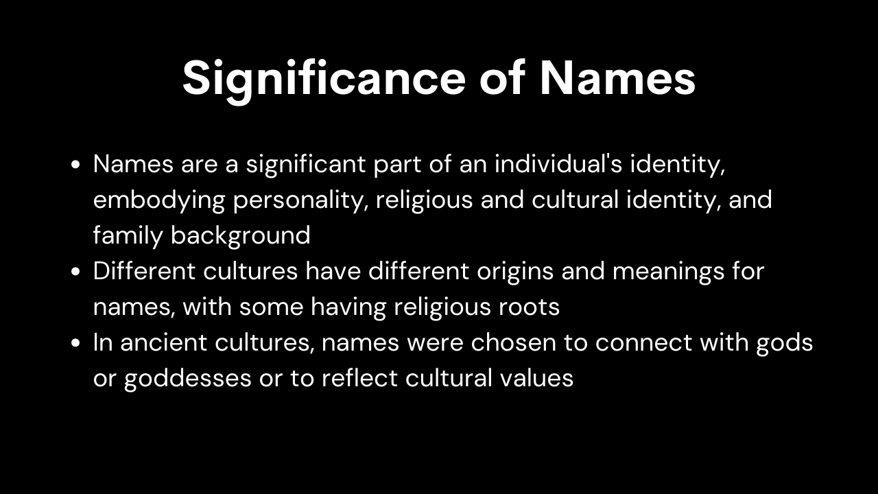 Significance of Names