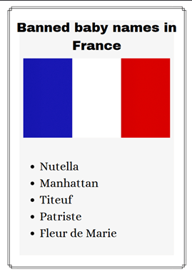 banned Baby names in France