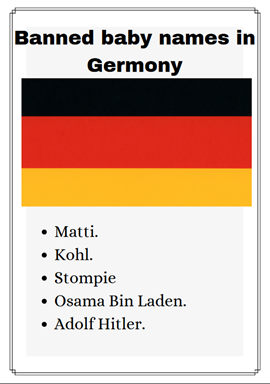 banned Baby names in Germany