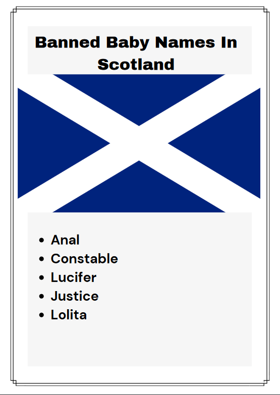 banned Baby names in Scotland