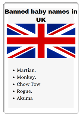 banned Baby names in United Kingdom